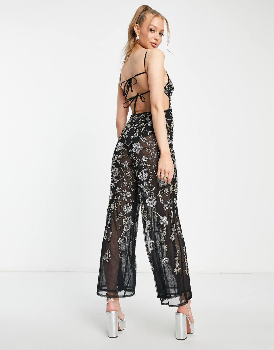 Miss selfridge cheap embellished jumpsuit