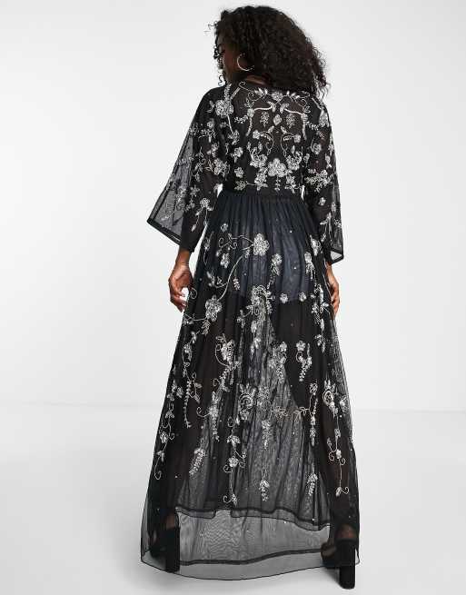 Miss Selfridge velvet going out fitted blazer dress in black