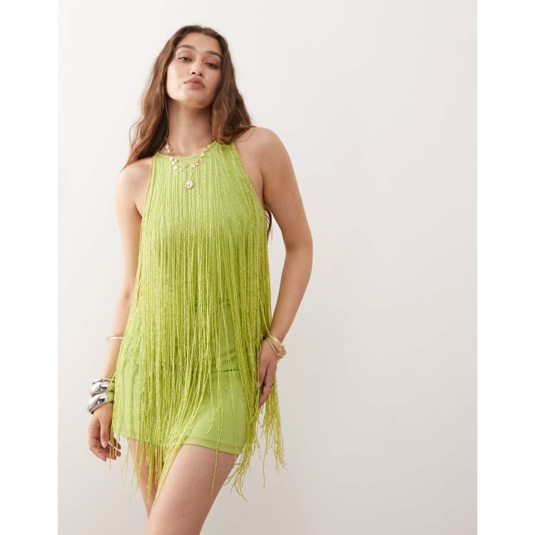 h and m green fringe dress The Simon Dress | Simon Miller x H&M main image 0