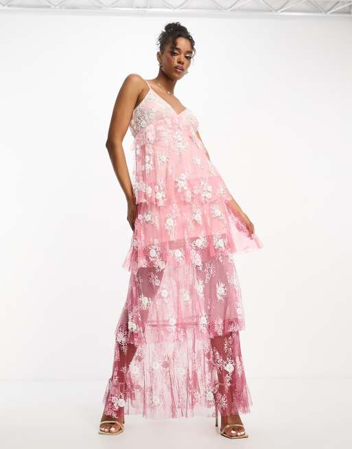 Don't Miss This Rose Embroidered Sheer See Through Flower Overlaid Dem –  Sofyee