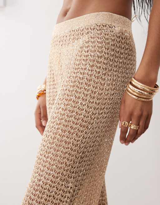 Miss Selfridge premium sequin beach trouser, 2 of 5