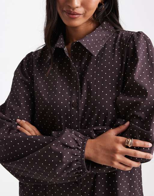 Miss Selfridge – Prickig skjortklänning i minilängd med låg midja, 4 av 4