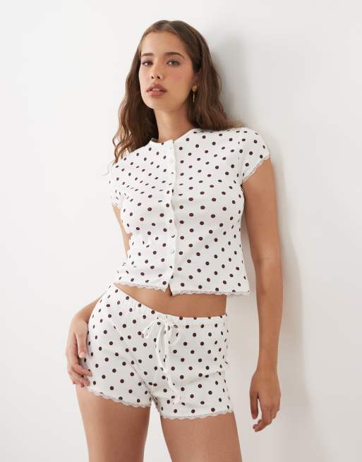 Miss Selfridge – Prickiga mikroshorts med spetskant, del av set, 2 av 5