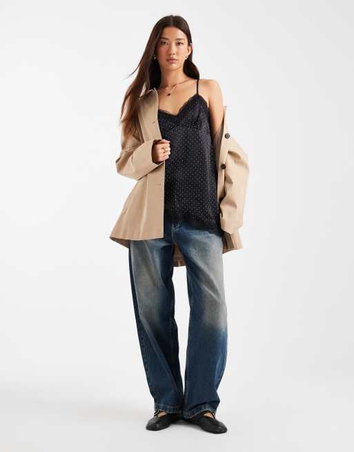 Miss Selfridge – Prickigt, asymmetriskt linne i lång modell, 2 av 4