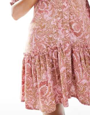 Miss Selfridge Printed Spun Smock Dress