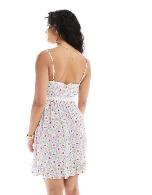 Miss Selfridge printed strappy sun dress in floral print, 2 of 4