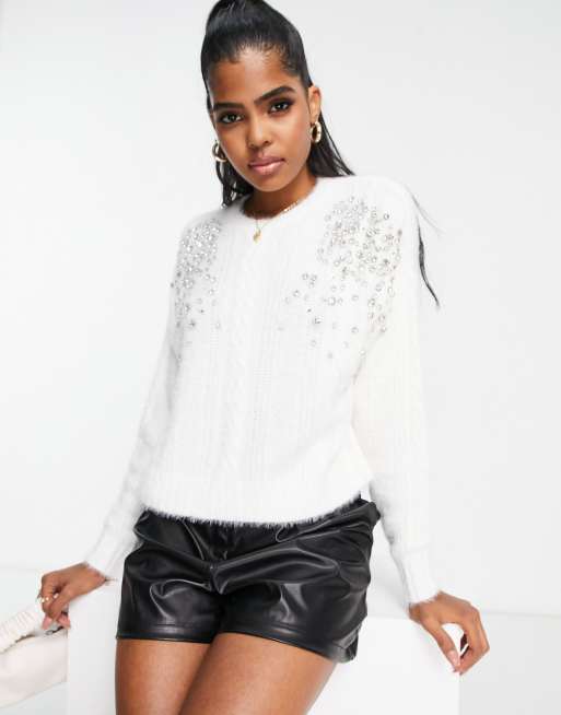 Pull best sale avec strass