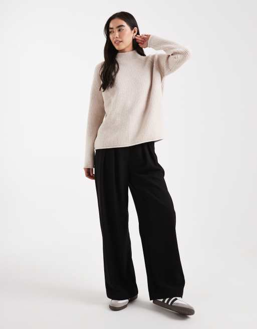 Miss Selfridge - Pull oversize à col montant - Avoine, 3 de 4
