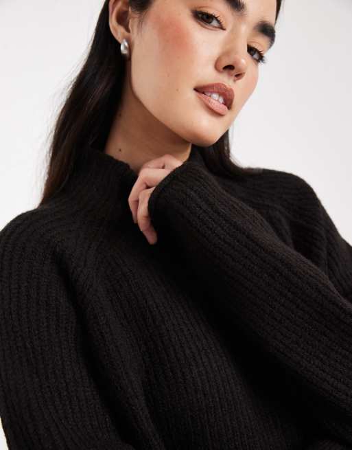 Miss Selfridge - Pull oversize à col montant - Noir, 2 de 4
