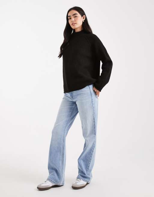 Miss Selfridge - Pull oversize à col montant - Noir, 3 de 4