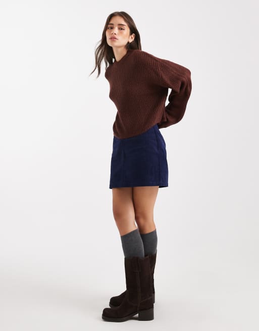 Miss Selfridge - Pull souple en maille - Chocolat, 3 de 4