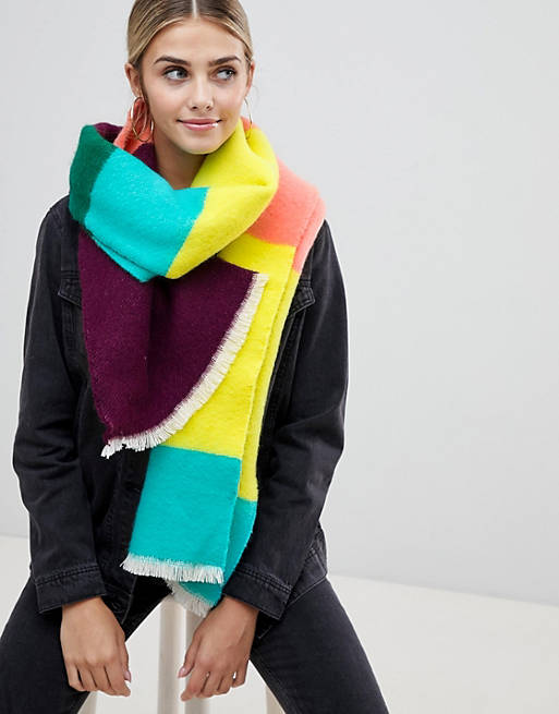 Miss Selfridge rainbow blanket scarf