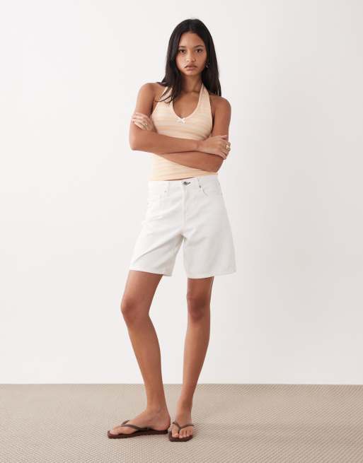 Miss Selfridge – Randig topp med halterneck och picotkant, 3 av 4