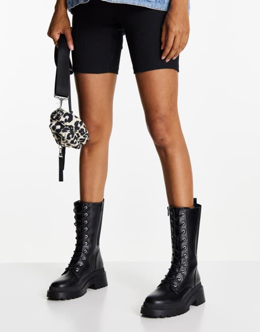 Miss Selfridge - Rebound - Stivali al ginocchio stringati neri 