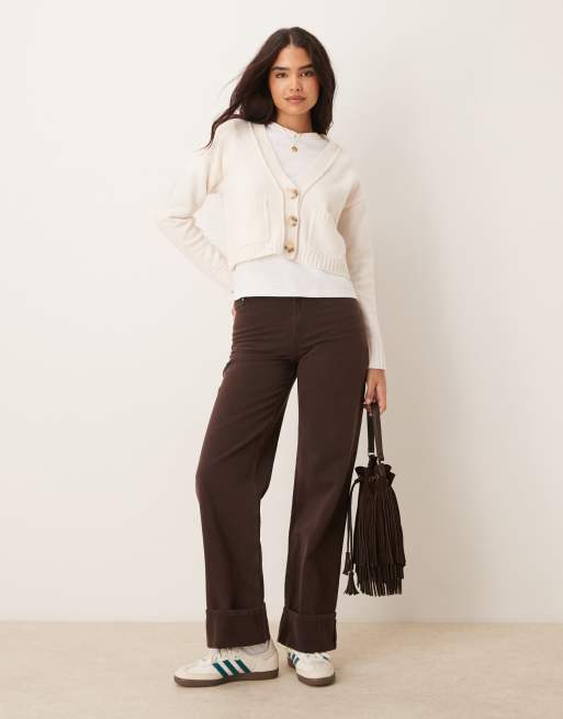 Miss Selfridge - Recht vest met naaddetail in crème, 4 van 4