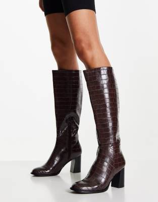 Miss selfridge tan boots best sale