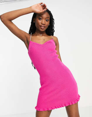 Rhinestone Ribbed Knit Dress - Women - Ready-to-Wear