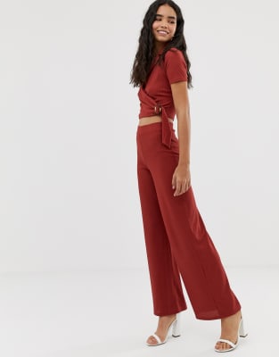 miss selfridge rust jumpsuit