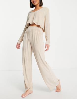 crop top and pants pajama set