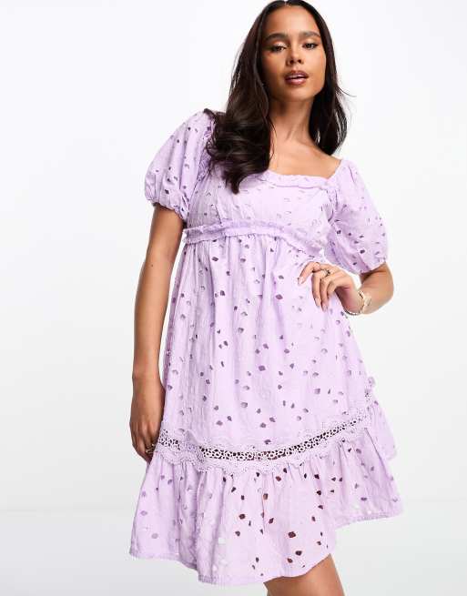 Miss Selfridge Robe courte de c r monie en broderie anglaise