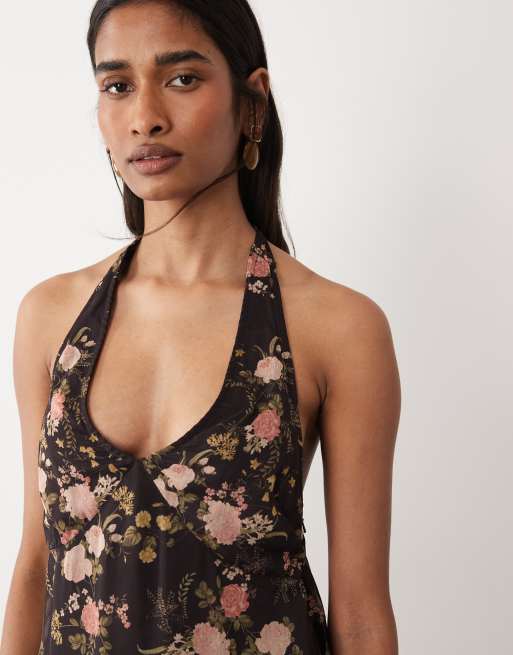 Miss Selfridge - Robe courte dos nu à fleurs, 4 de 4