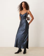 Bershka - Top à manches longues - Bleu marine