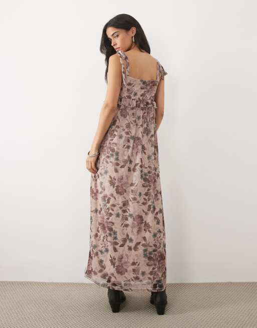 Miss Selfridge robe longue à bretelles nouées imprimé fleuri, 3 de 4