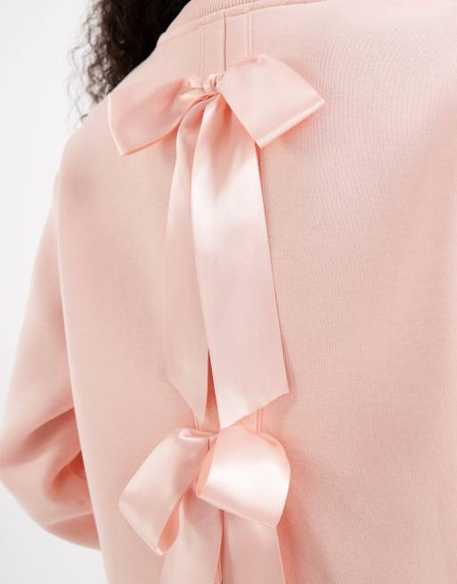 Miss Selfridge – Różowa bluza z kokardami na plecach, 2 z 4