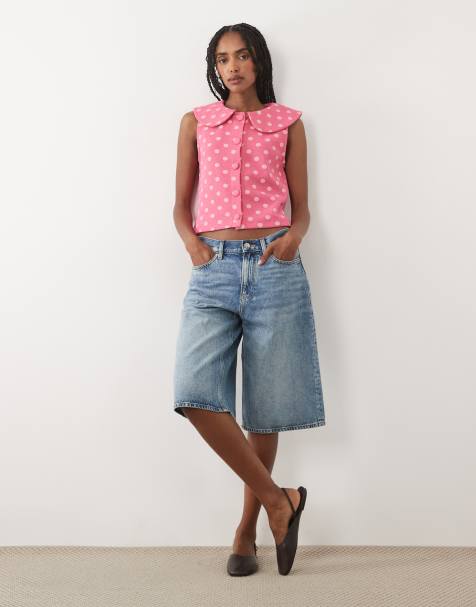 Miss Selfridge – Różowy zestaw w groszki - view 1