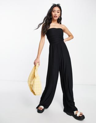 Shop Miss Selfridge ruched bandeau jumpsuit Online – Trendy & Affordable Fashion