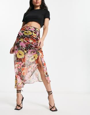 Miss selfridge wrap midi skirt sale