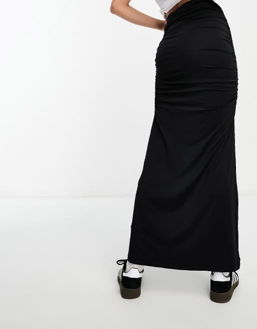 Ruched on sale drape skirt