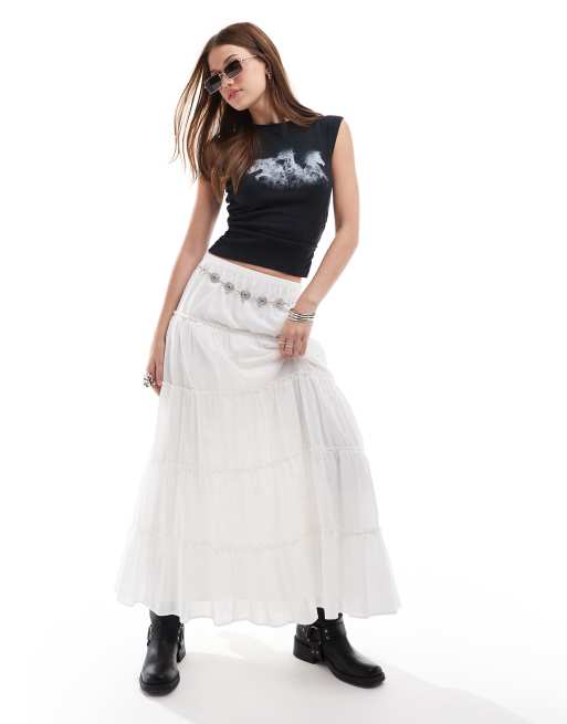 Miss Selfridge ruched side sleeveless T-shirt with horse graphic in charcoal, 2 of 4