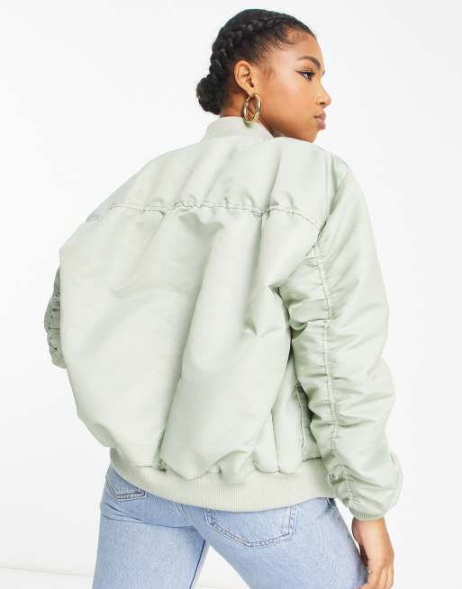 Ladies - Green Padded bomber jacket - Size: XL - H&M