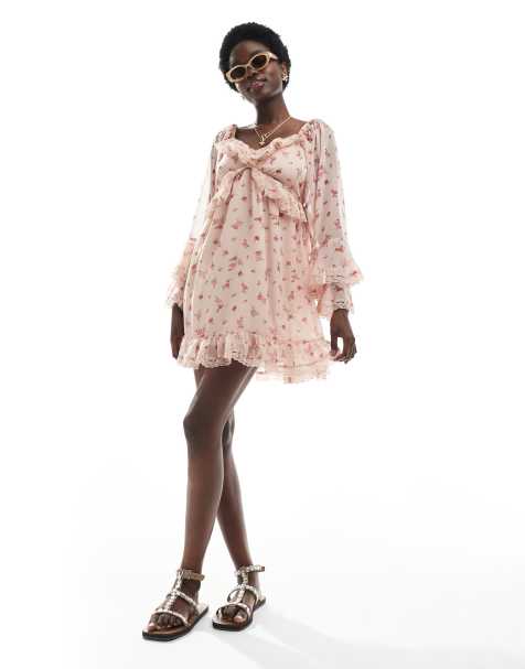 Miss Selfridge ruffle chiffon mini dress - view 1