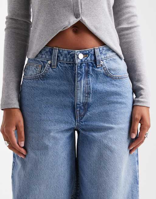 Miss Selfridge - Ruimvallende jeans in middenblauwe wassing, 5 van 5
