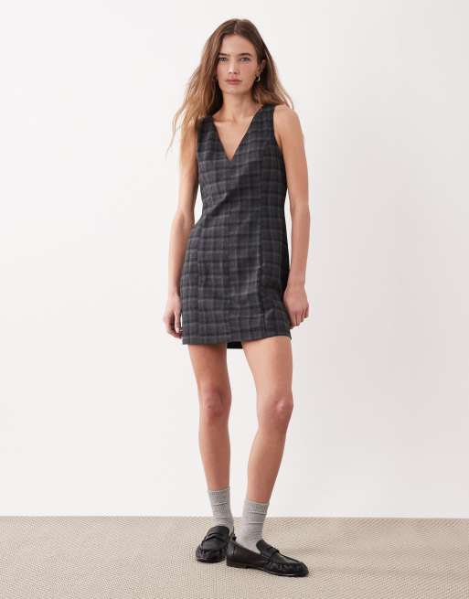 Miss Selfridge – Rutig förklädesklänning, 3 av 4