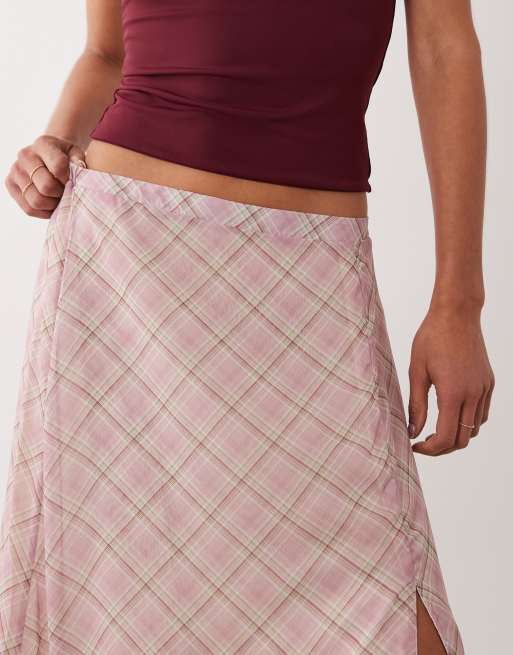 Miss Selfridge – Rutig maxikjol med volang, 5 av 5