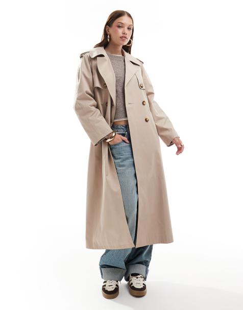 Miss Selfridge – Sandfärgad, traditionell trenchcoat i oversize - view 1