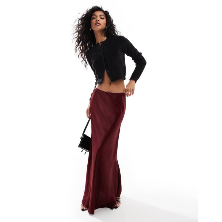 knee length dresses for ladies Deme by Gabriella Heina Maxi Dress in Burgundy main image 0