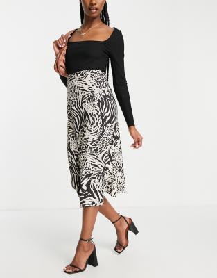 miss selfridge midi skirt