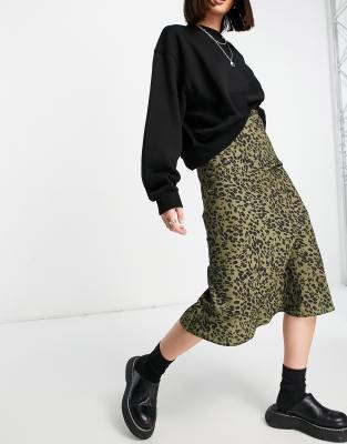 Khaki zebra 2024 print skirt