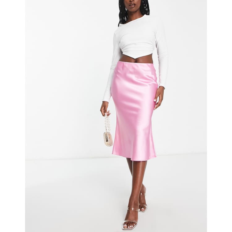 Satin Skirt - Light pink - Ladies