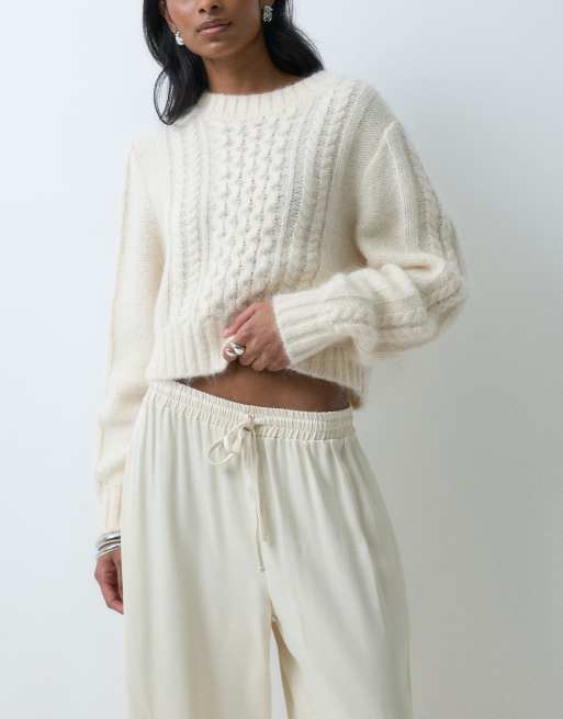 Miss Selfridge satin culottebukser med blondkant, 3 af 5