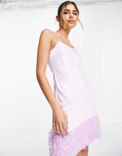 Miss selfridge feather on sale dress