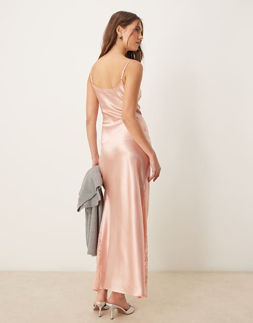 pink slip dress long Dani Dress, in Light Luxe Satin, Size: 2XL | Show Me Your Mumu A modern Miss Selfridge satin lace mix
