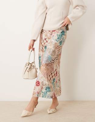 Miss Selfridge Satin Maxi Skirt