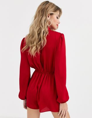 miss selfridge red playsuit