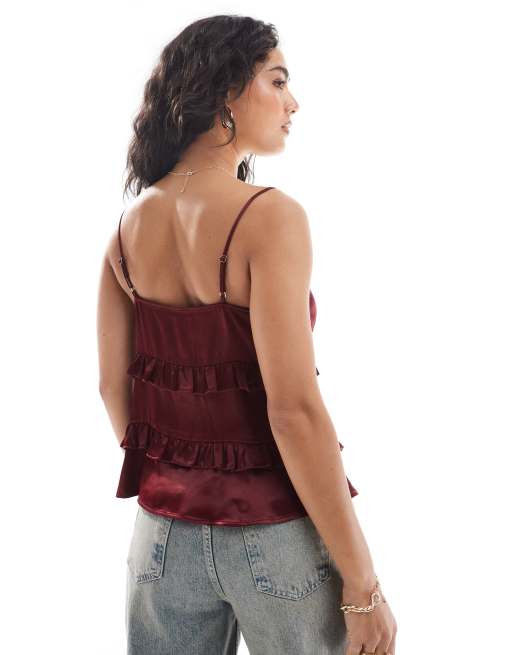 Haut Camisole Miss Selfridge - Taille 8 - Couleur Or - Sans Manches - En Nylon - Très Bon état
