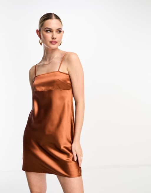 Bronze shop slip dress